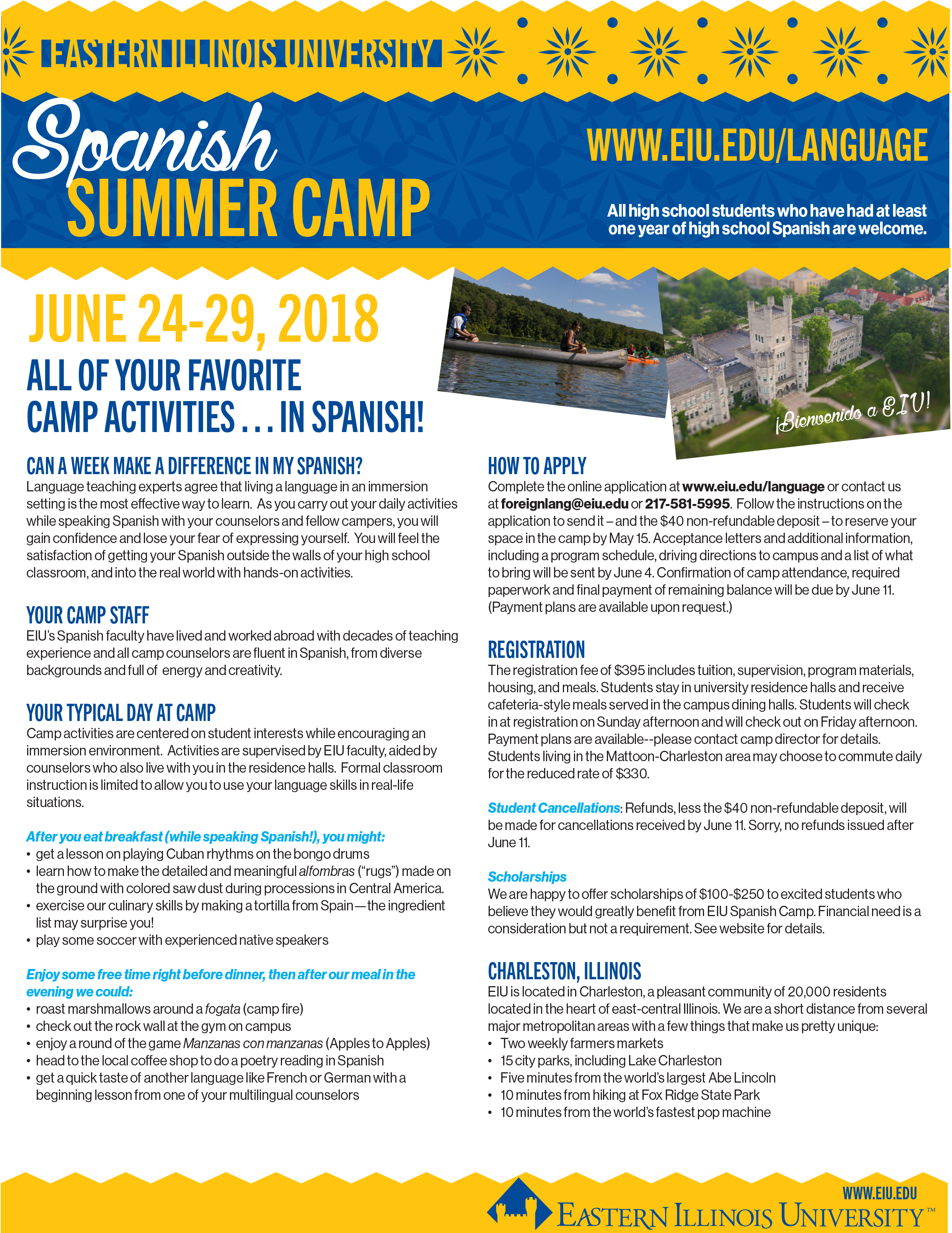 Camp Brochure - Eastern Illinois University (2550x3221), Png Download