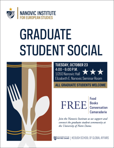 Graduate Student Social - University Of Notre Dame (400x518), Png Download