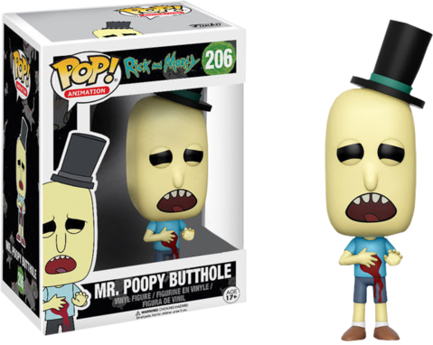 Poopy Butthole - Pop Rick Et Morty (479x382), Png Download