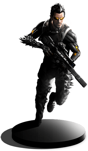Adam Jensen Replica Statue - Deus Ex Statue (429x600), Png Download