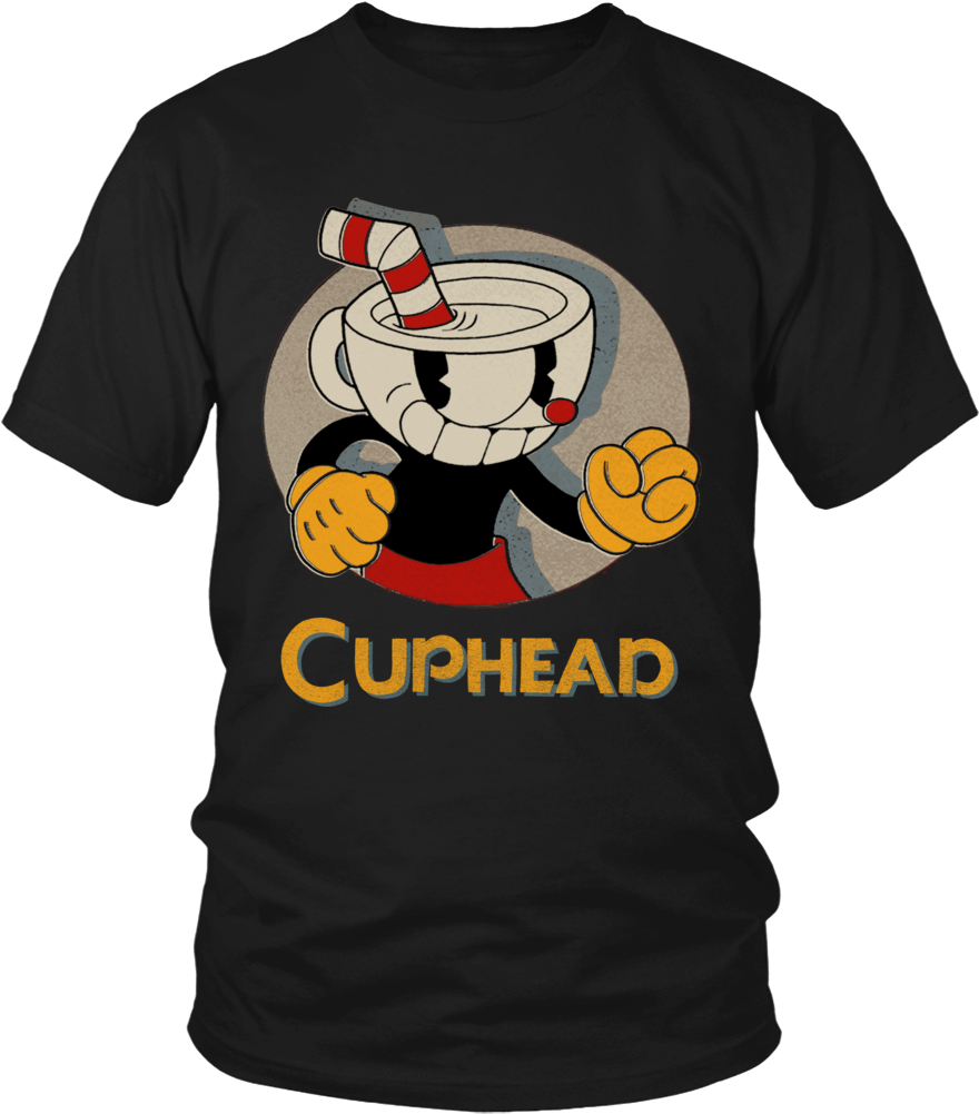Cuphead Circle Shadow Profile Vintage Graphic T-shirts - Best Are Born In April (1000x1000), Png Download