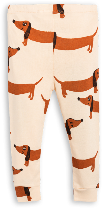 Weiner Dog Leggings - Mini Rodini Dog Leggings Beige Beige (786x786), Png Download