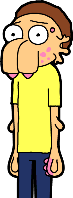 Pm-113 - Pocket Mortys Mustache Morty (300x650), Png Download