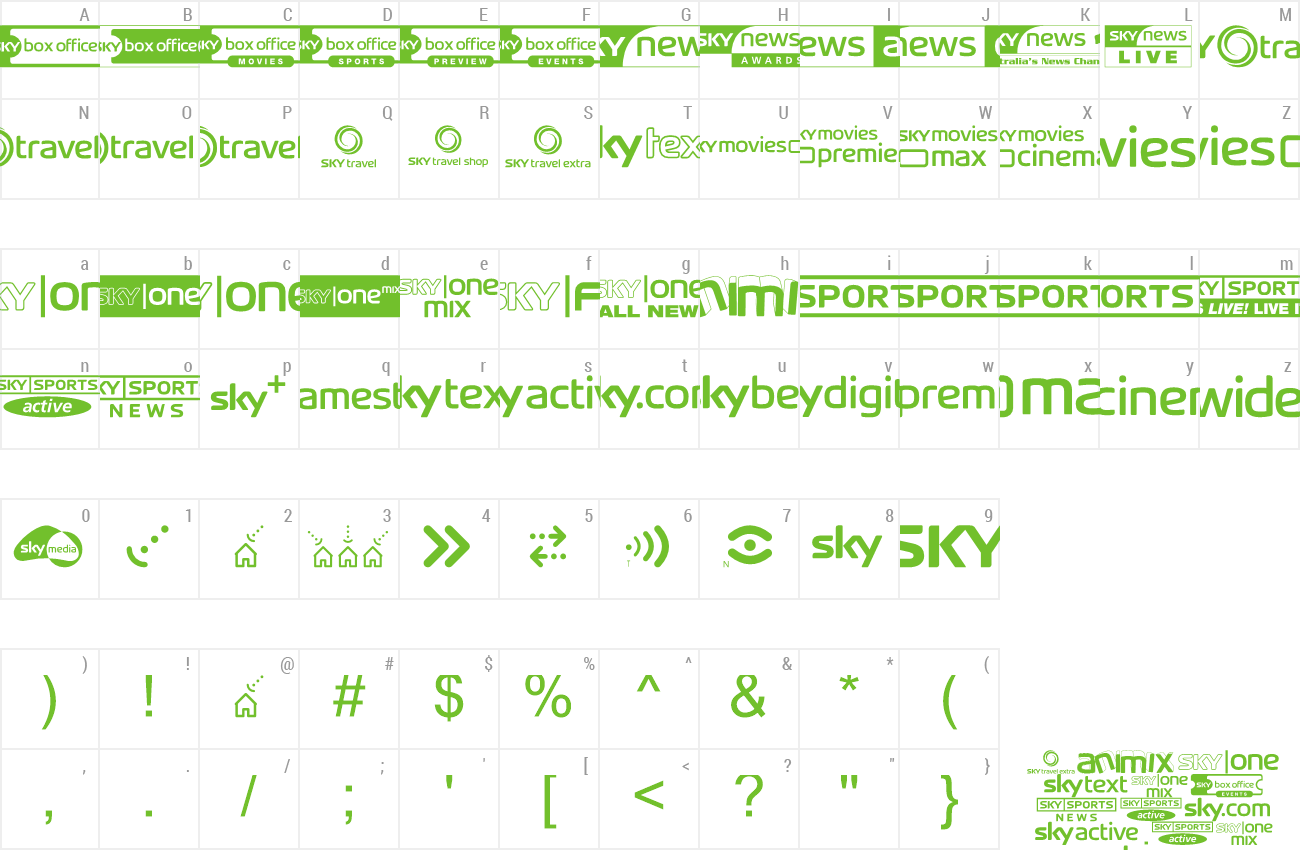 Font Sky Tv Channel Logos Preview - Ncaa Font Free Download (1300x850), Png Download