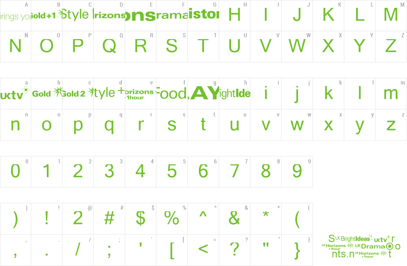 Font Uk Digital Tv Channel Logos Preview - Don T Click Me Font (1300x850), Png Download