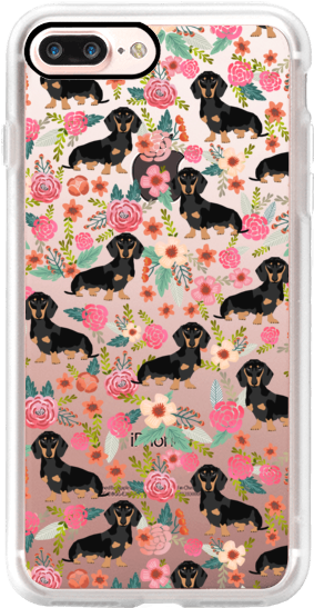 Casetify Iphone 7 Plus Classic Grip Case - D Dachshunds Fabric Dog Cute Pet Dog Fabric For Baby (282x560), Png Download