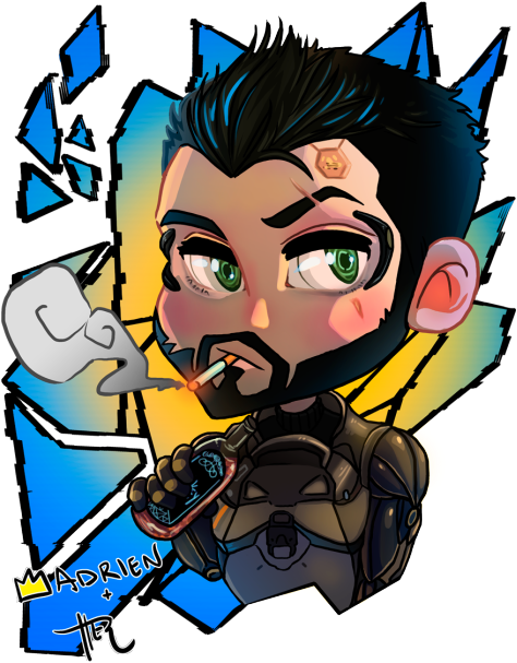Pin By Brigi Bodnar On Adam Jensen - Cartoon (500x647), Png Download