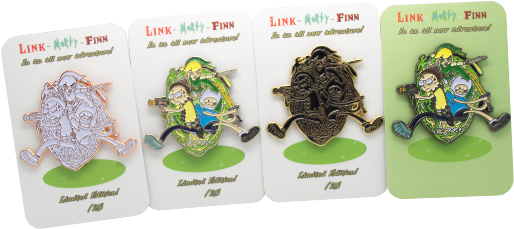 Limited Edition Set 'link, Morty And Finn - Rick And Morty Baseball Pins (1024x1024), Png Download