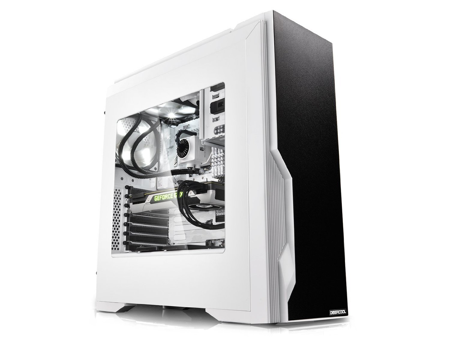 Custom Computer Example - Case Deepcool Dukase V2 White (1500x1125), Png Download