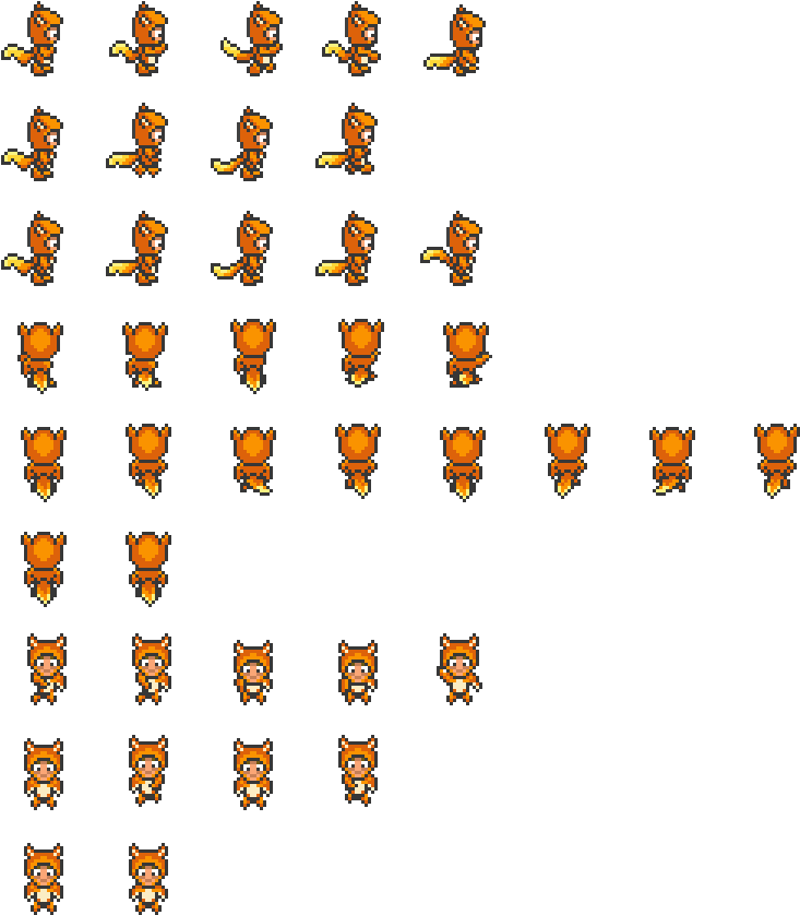 Firefox ] - Pixel Monkey Sprite Sheet (768x864), Png Download