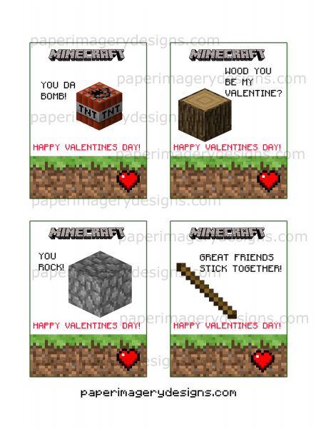 Minecraft Valentines Day Cards - Minecraft Official Sticker Collector Cards (600x600), Png Download
