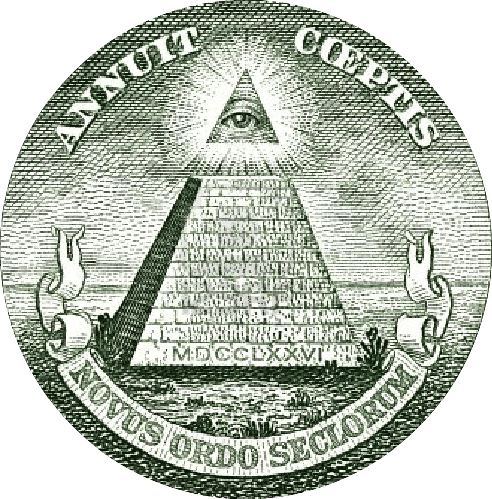 La Pirámide Coronada Por El Ojo Triangulado Del Billete - Как Обучиться Телепатии За 10 Минут (989x1003), Png Download