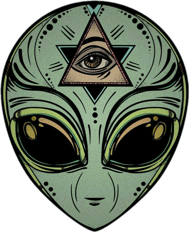 Report Abuse - Alien Tattoo Design Simple (632x777), Png Download