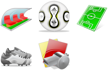 Soccer Icon Pack By Iconshock - Soccer Icon Set Png (552x296), Png Download