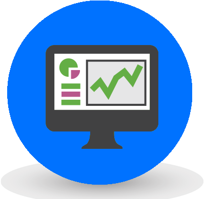 Dashboard Icon Blue (400x389), Png Download