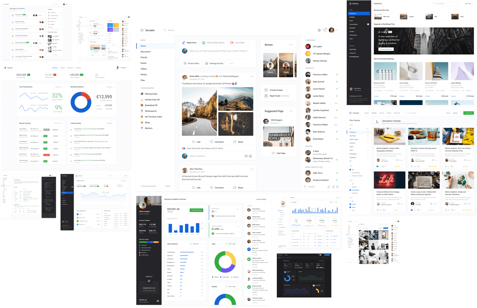 Dashboard Ui Kit - Sketch (1556x1004), Png Download