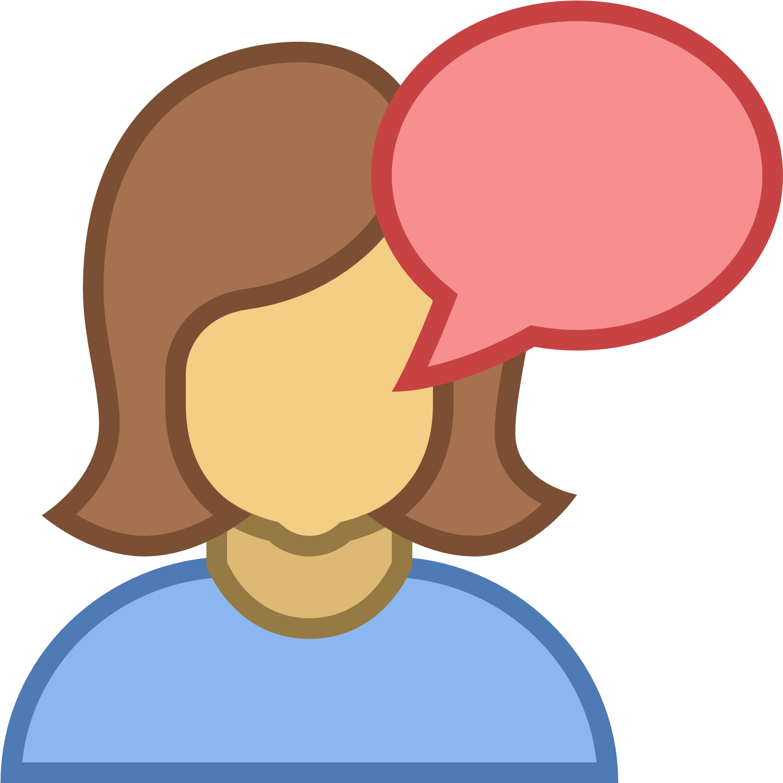 Talk Female Icon - Female Talk Icon (1600x1600), Png Download