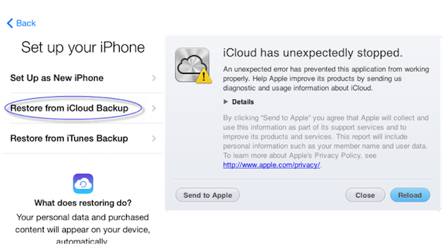 Cant Restore Icloud - Cannot Restore Backup Iphone (650x371), Png Download