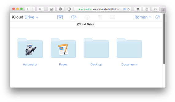 Icloud Website Drive Folders - Desktop Computer (579x341), Png Download