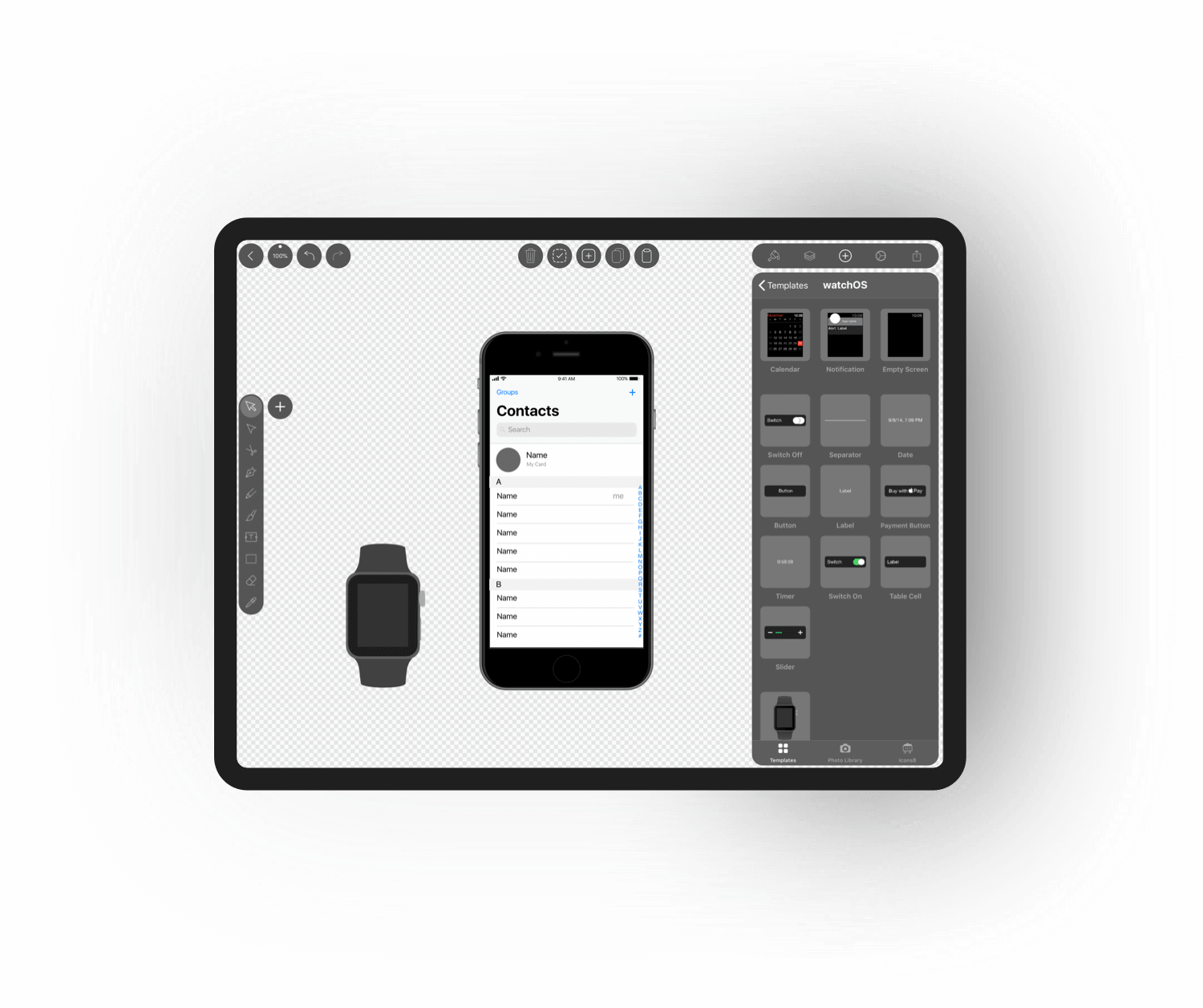Ui Library - Icons8 (1500x1257), Png Download