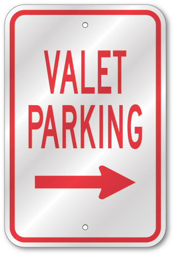 Valet Parking Right Arrow - Valet Parking Signs (500x500), Png Download