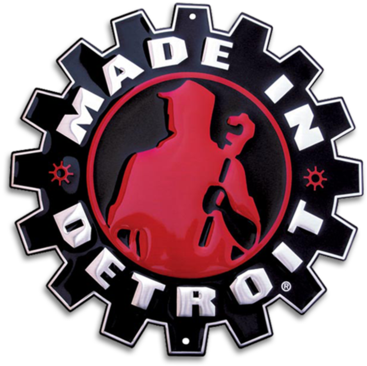 12" Metal Sign - Made In Detroit (395x480), Png Download
