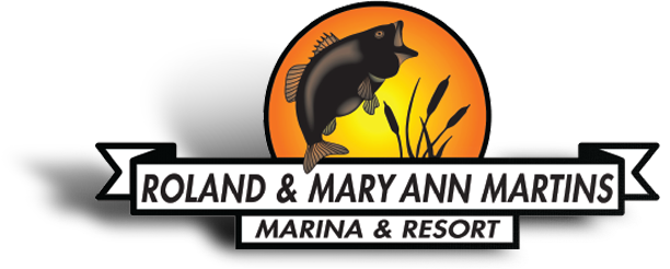 Lake Okeechobee Bass Fishing Guides At Roland Martin's - Roland Martin Marina Logo (612x246), Png Download