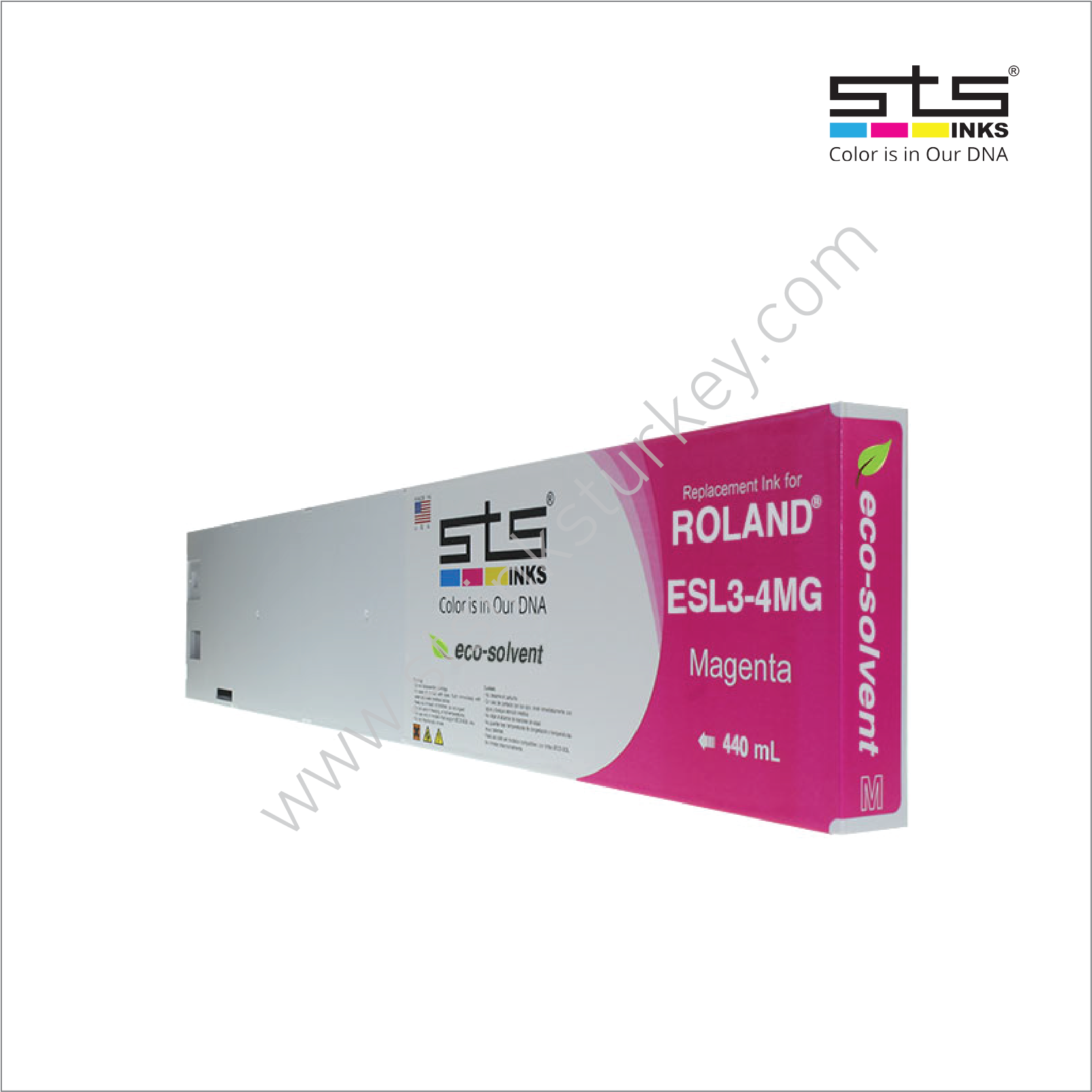 Roland Eco Sol Max 440ml Yellow - Epson Ultrachrome K3 Compatible Matte Black Ink (500x500), Png Download