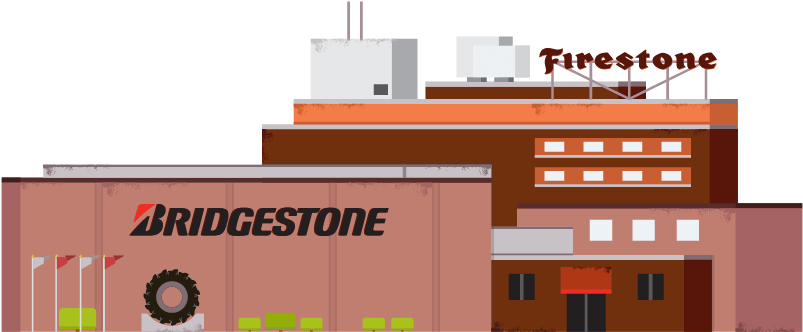Des Moines Bridgestone Firestone Plant - Bridgestone (1000x401), Png Download
