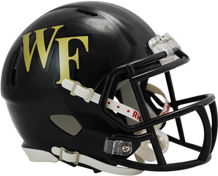 Wake Forest Demon Deacons Ncaa Speed Mini Helmet - Wake Forest Riddell Speed Mini Football Helmet (475x429), Png Download