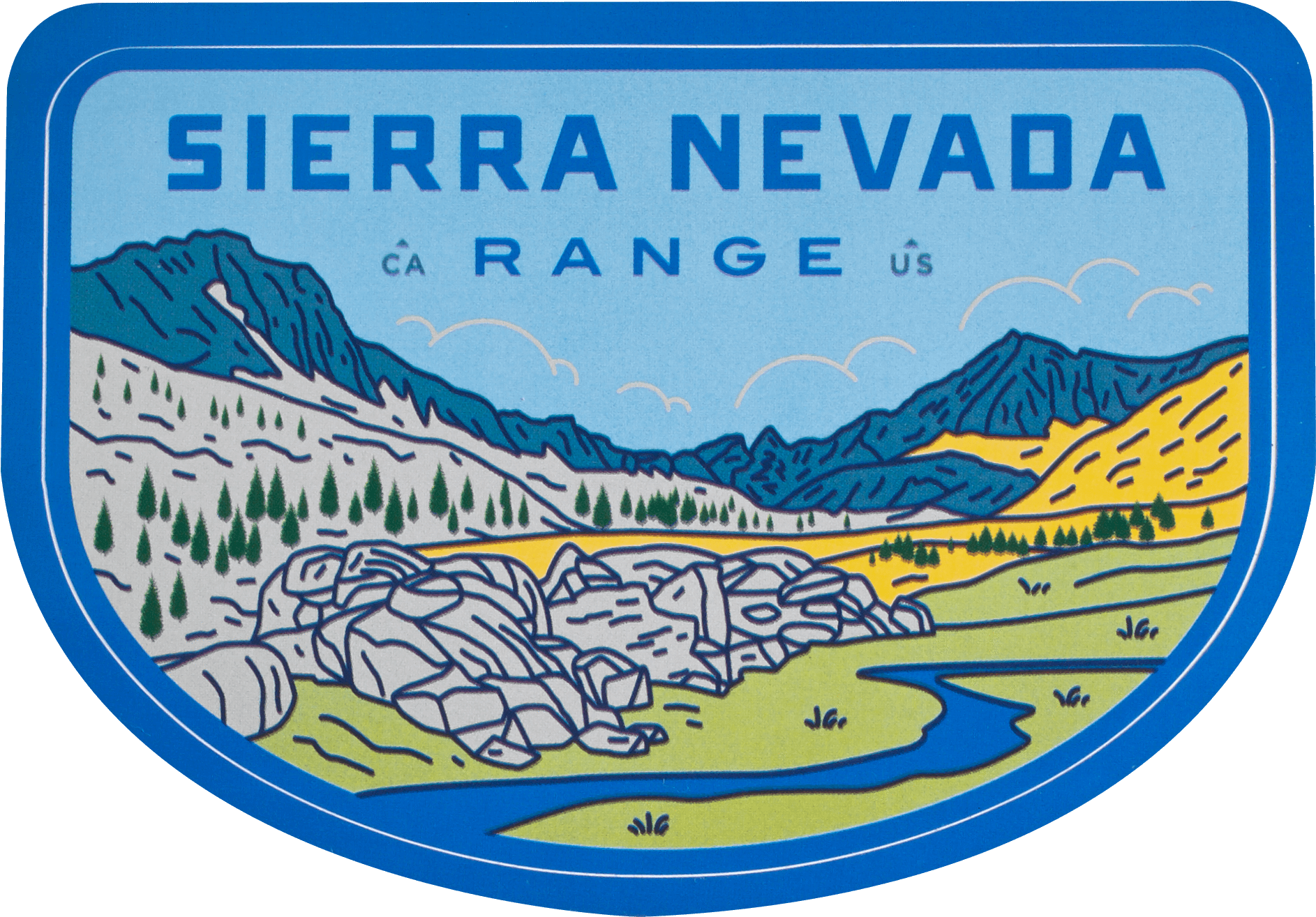Sierra Nevada Range Sticker - Range Sierra Nevada (2485x2032), Png Download