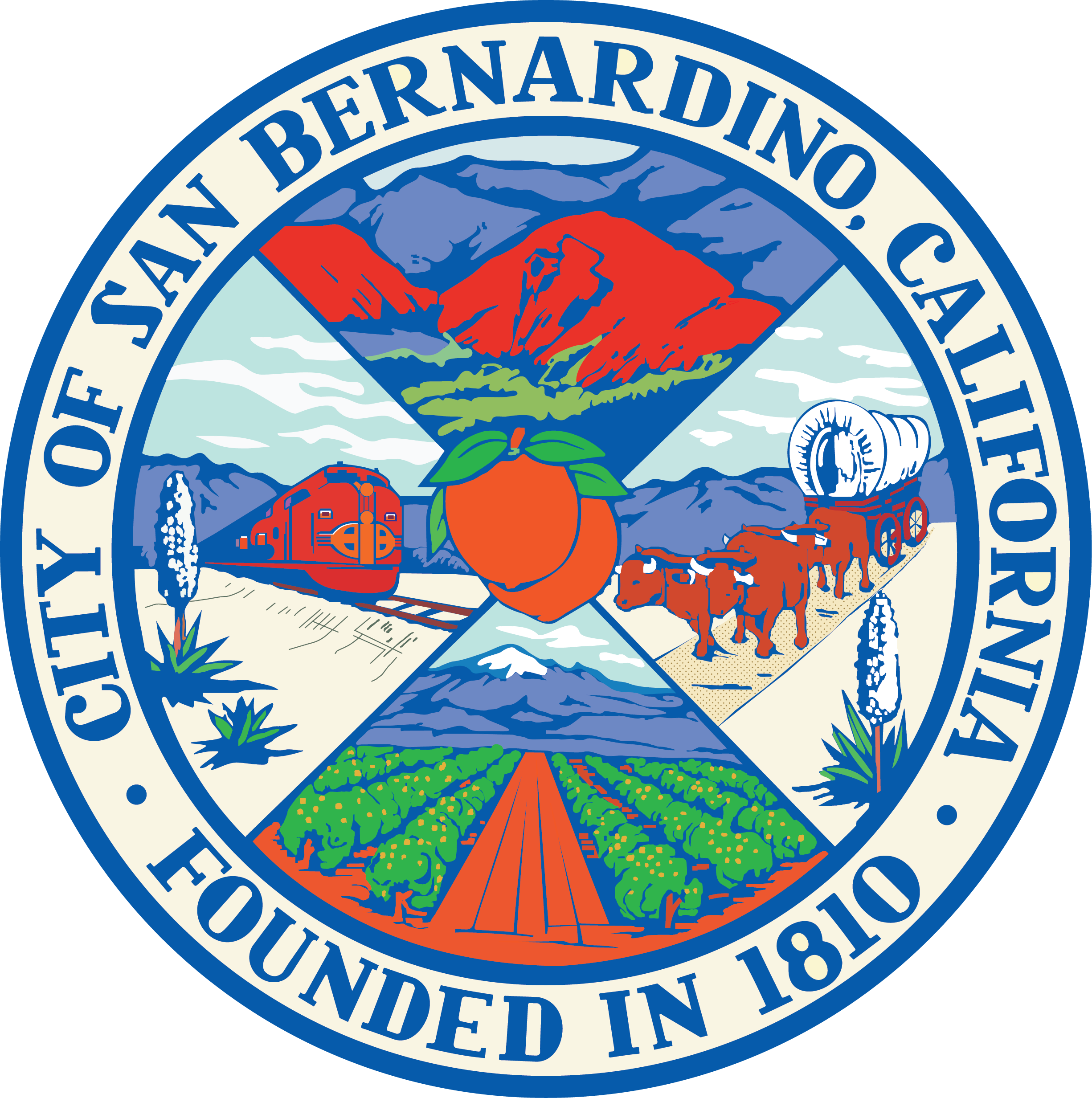Cardinal City, Ca - City Of San Bernardino Logo (2451x2465), Png Download