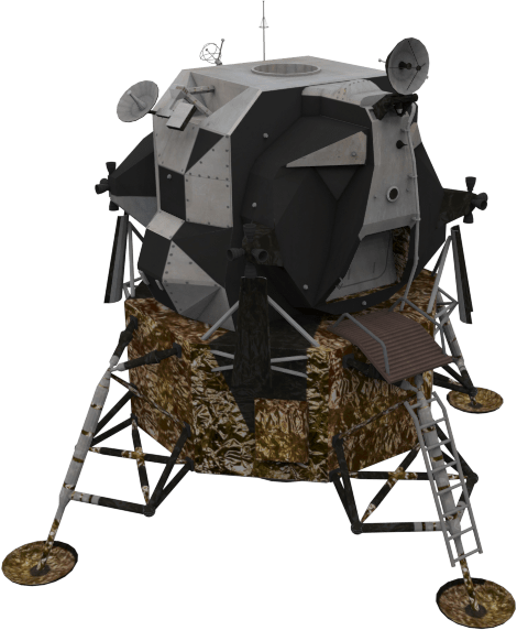 Apollo Lunar Module - Moon Lander Clear Background (470x572), Png Download