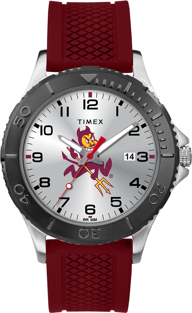 Gamer Crimson Arizona State Sun Devils - Timex Style Collection Main Street Sport Taft (1000x1200), Png Download