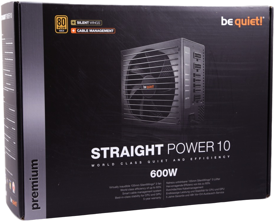 Be Quiet Straight Power 10 - Quiet Straight Power 600w (1023x819), Png Download