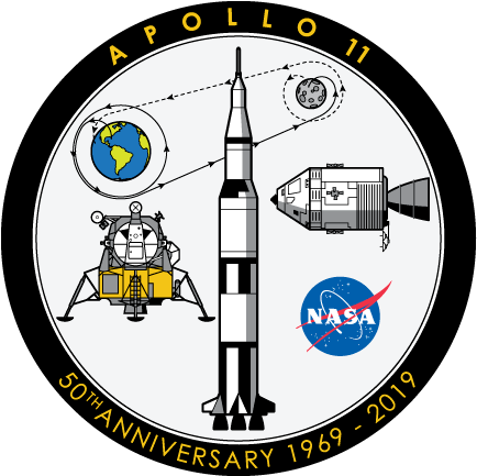 Apollo 11 50th Anniversary (434x433), Png Download