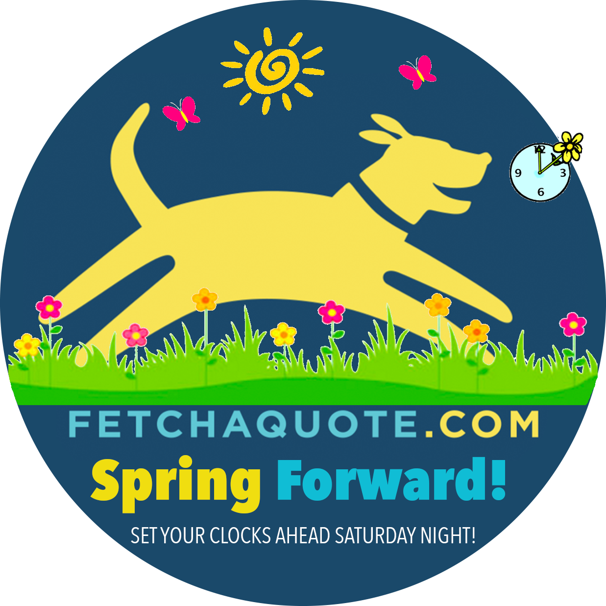Spring Forward With Fetch - Bayfield Signs Summer Camp Windless Stay-open Swooper (1237x1237), Png Download