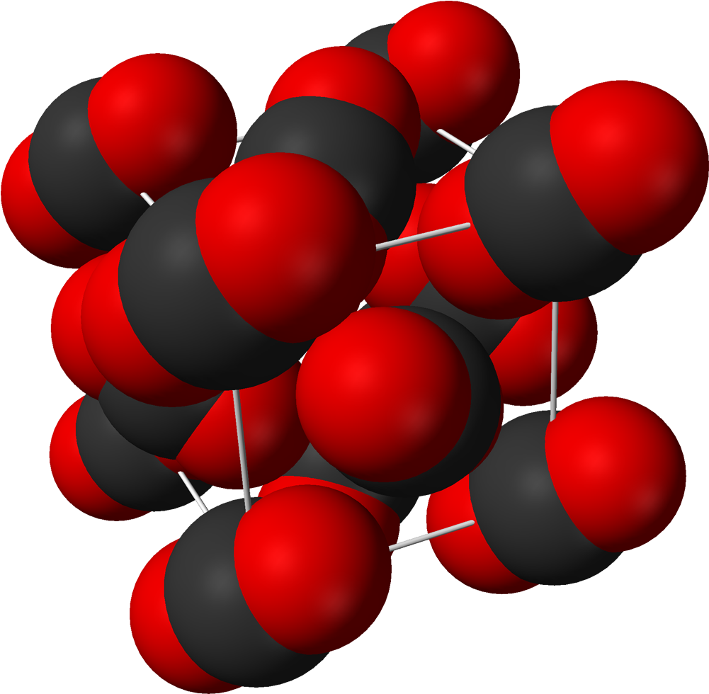 Carbon Dioxide Unit Cell 3d Vdw - Carbon Dioxide (1100x1079), Png Download