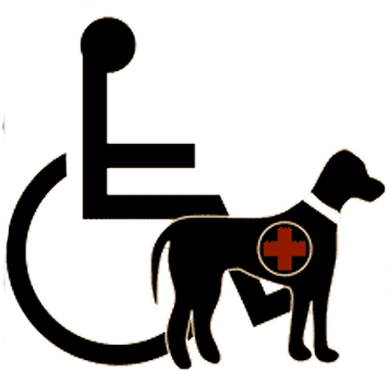 Service Dog Clipart - Service Dog Are Welcome Sign (384x374), Png Download
