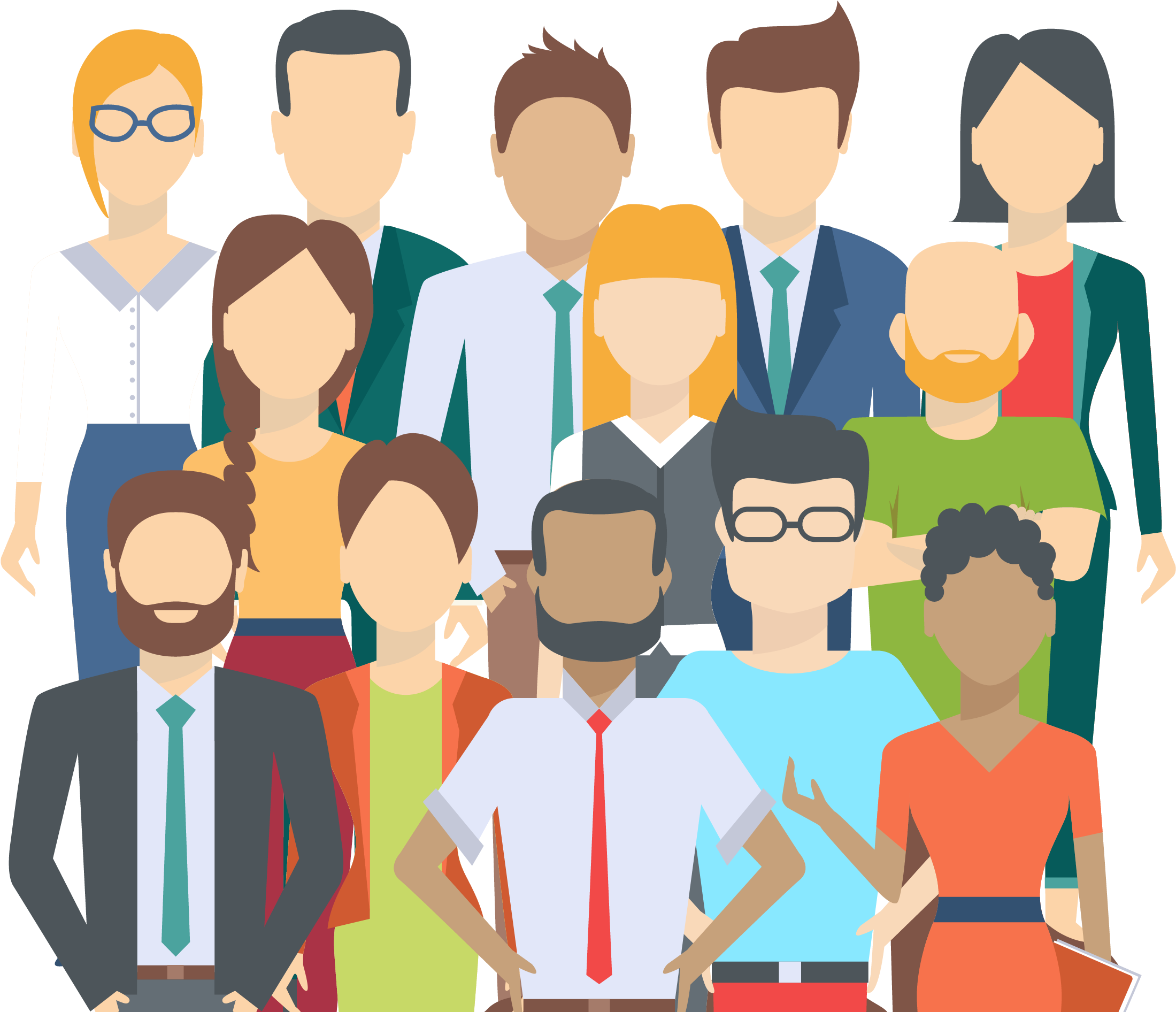 Clientes - Backgrounds Of Inclusion And Diversity (734x759), Png Download