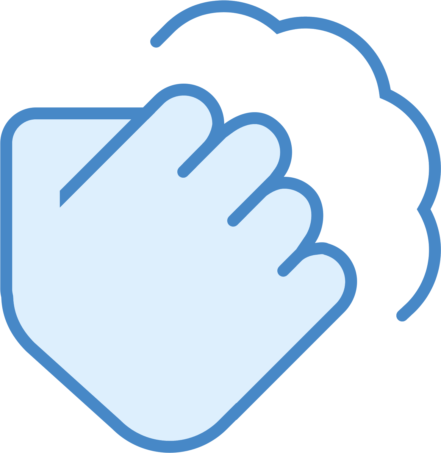 It Is A Clenched Fist With The Thumb Crossed Over The - Icon (1600x1600), Png Download