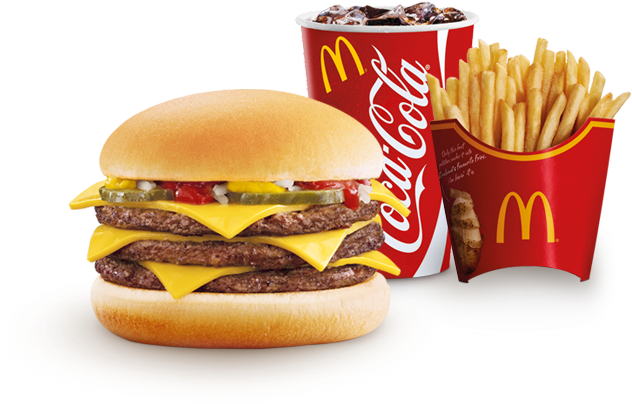 Burger Mcdonalds Salad Zealand Mcdonald's New Cheeseburger - Mcdonalds Hamburger And Fries (700x487), Png Download