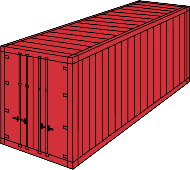 15 Nov 20′ Dry Freight Container - Open Top Container Png (800x600), Png Download