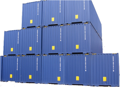 Collection Blue Containers - Shipping Container (500x375), Png Download