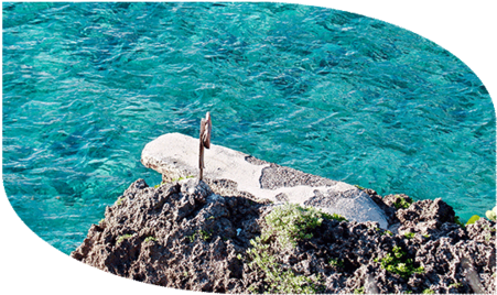 Walk Down To The Great Huts Beach, Cross The Small - Sea (500x415), Png Download
