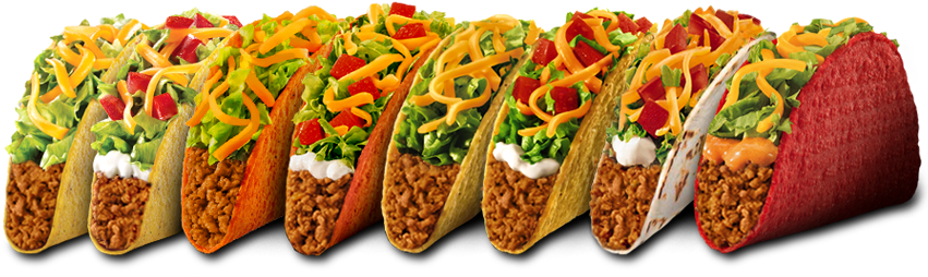 Tb-tacos - Taco Bell Tacos (859x259), Png Download