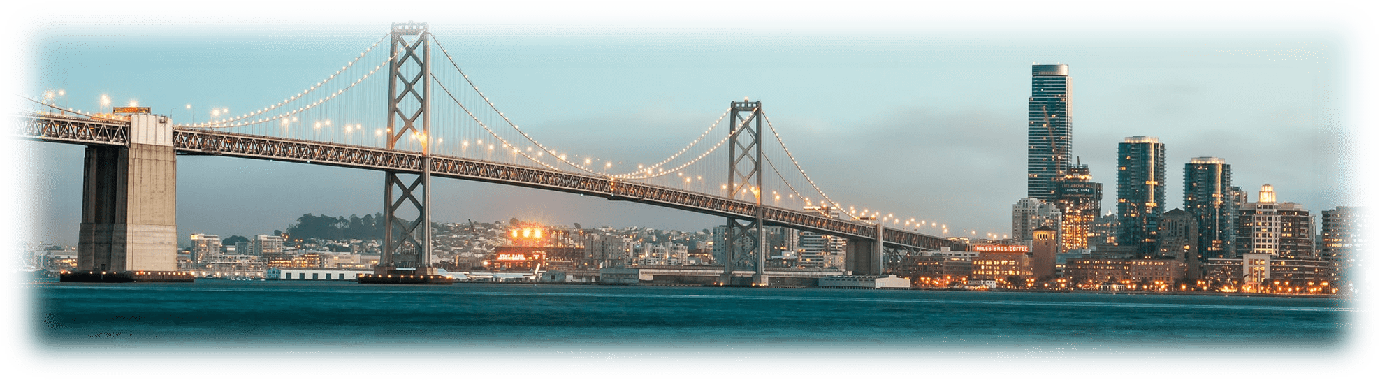 Oakland Bay Bridge (1975x544), Png Download