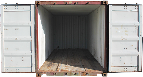20' Storage Container - Intermodal Container (650x260), Png Download