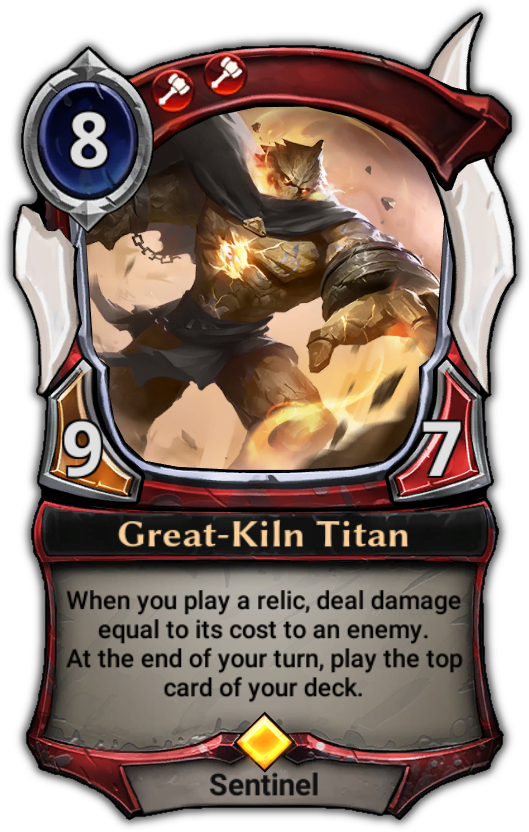 Great-kiln Titan - Eternal Sandstorm Titan (529x832), Png Download