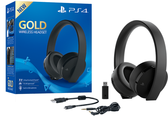 Gold Wireless Headset - Ps4 Gold Headset (600x429), Png Download